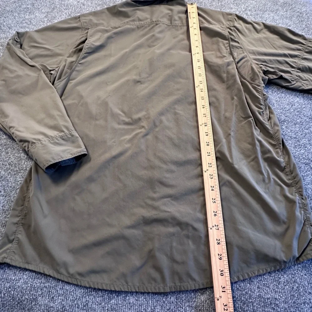 The North Face Shirt XL Olive‎ Green Vented Woven Button Down Hiking Outdoor